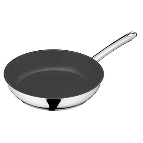 WMF Devil Bratpfanne 24 cm, Cromargan Edelstahl beschichtet, Induktion, Keramikbeschichtung, Edelstahlgriff, backofenfest