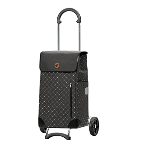 Andersen Shopper Scala Stahl mit Rad Ø 15 cm und 43 Liter Tasche Sofia anthrazit