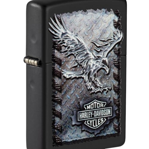 Zippo Winddichtes Feuerzeug, Adler-Motiv, Herren ZO28485 Metallic Einheitsgröße