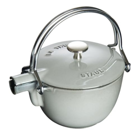STAUB Teekanne/Wasserkessel, rund, 16,5 cm, 1,1 L, für alle Herdarten, Graphitgrau