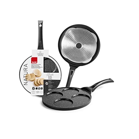 IBILI 400204 CREPIERA 4 MINICREPES NATURA, Stainless Steel, Mehrfarbig