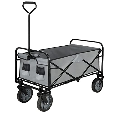 SPRINGOS Bollerwagen Handwagen Transportwagen Gartenwagen mit Griff Tragfähigkeit bis zu 80 kg Faltbar