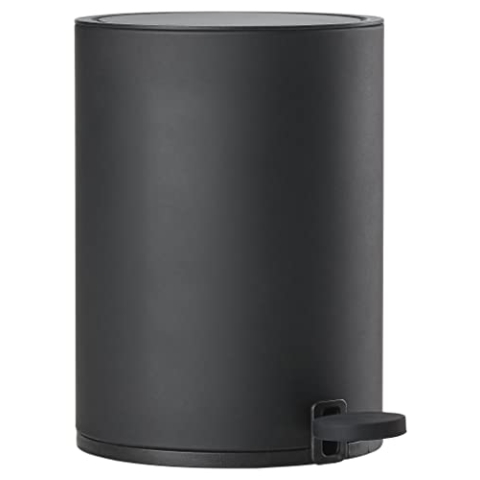 Zone Denmark Karma Mülleimer fürs Bad, Kosmetikeimer, Abfalleimer fürs Badezimmer, Durchm. 18,1 cm, Höhe 26,3 cm, Fassungsvermögen 3 Liter, Schwarz
