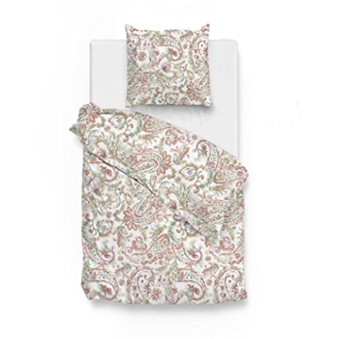 Zo!Home Mako-Satin Bettwäsche 135x200 Ladonna multi rosa Paisley Ornamente