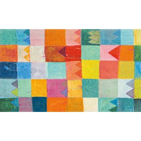 wash+dry Fußmatte, Sonnenstadt 70x120 cm, innen und außen, waschbar