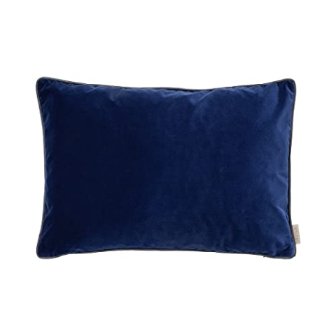 Blomus Kissenbezug Velvet, Kissenhülle für Kopf- oder Sofakissen, Baumwolle, Midnight Blue, 40 x 60 cm, 66574