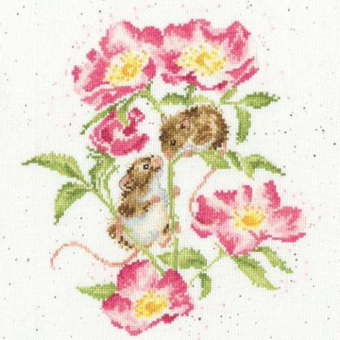 Bothy Threads Set mit Zählmuster Kleines Flüstern, multifarbig, 26x26cm