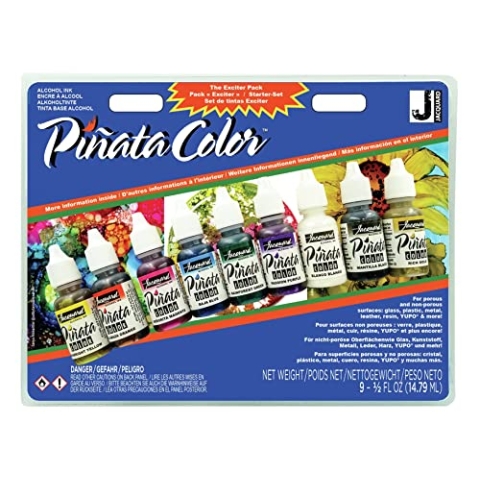 Jacquard, Alkoholtinte-Starter-Set, Modellname: „Piñata Color Exciter Pack“, bestehend aus 9 Farben