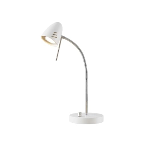 Lindby Tischlampe 'Heyko' dimmbar (Modern) in Weiß aus Metall u.a. für Wohnzimmer & Esszimmer (1 flammig, GU10) - Tischleuchte, Schreibtischlampe, Nachttischlampe, Wohnzimmerlampe