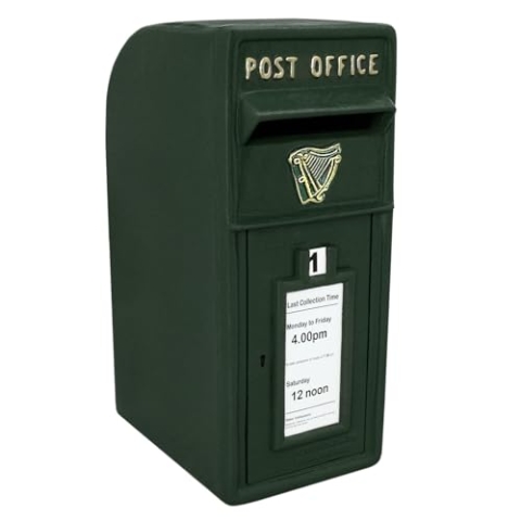 Briefkasten im irischen Stil Postkasten grün Wandbriefkasten Standbriefkasten Post Box Gusseisen