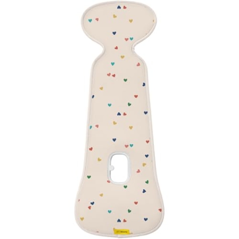 Aeromoov - Baby Sitzauflage Air Layer - Einlage Für Autositz oder Kinderwagen - Gruppe 1 - Antischwitz Sommerbezug - Bio-Baumwolle - Confetti Hearts
