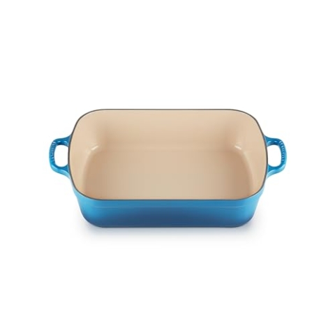 Le Creuset Signature Gusseisen-Bratreine, 33 cm, Rechteckig, Für alle Herdarten und Induktion geeignet, Volumen: 4,9 l, 3,85 kg, Marseille