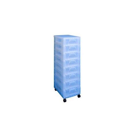 Really Useful Stauraum – 8 x 7L, transparent Tower transparenten Schubladen