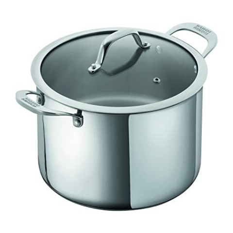 Kuhn Rikon Allround Kochtopf mit Glasdeckel, 8,5 Liter/24 cm, Edelstahl, für alle Herdarten inkl. Induktion