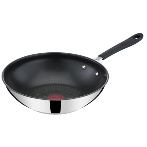 Tefal Jamie Oliver Quick & Easy E3031944 Induktions-Wok, Edelstahl, 28 cm, silberfarben