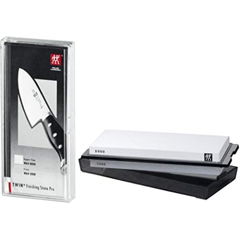ZWILLING Twin Finishing Stone Pro Wetzstein/Schleifstein, Körnung 3000/8000, Größe 20x9x4cm