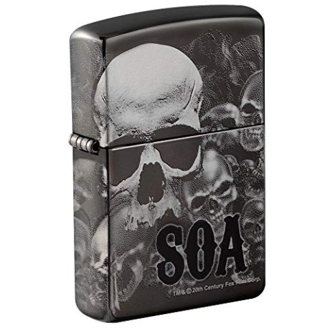ZIPPO – Sons of Anarchy - Black Ice - 360° Grad Photo Image - Sturmfeuerzeug, nachfüllbar, in hochwertiger Geschenkbox