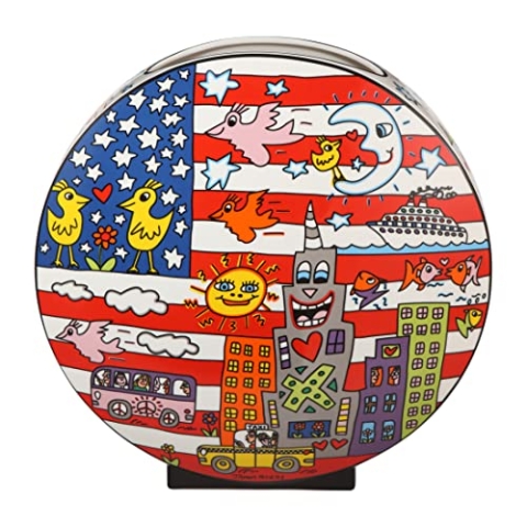 Göbel James Rizzi - Living in The USA Bunt Vase Goebel 26103091 New York aus hochwertiges Porzellan, Mehrfarbig, L/B/H cm: 30.00 / 15.00 30.00