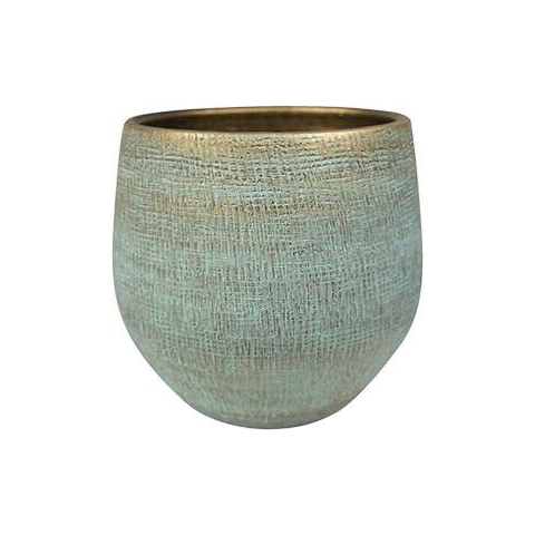 Ter Steege Blumentopf Dekotopf Türkis D 31 cm H 28 cm