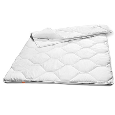 sleepling 190103 Komfort 360 Bettdecke Made in Germany Baumwolle Satin 4-Jahreszeiten 155 x 220 cm, weiß