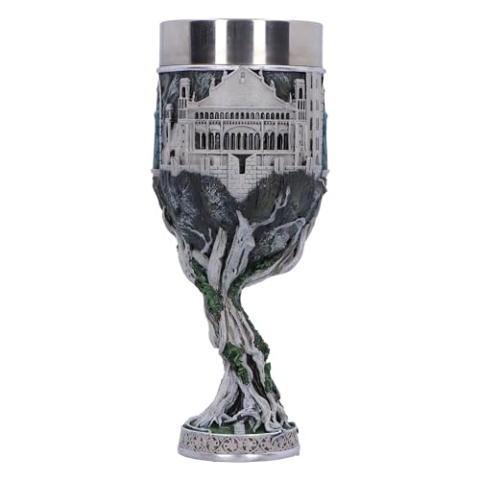 Nemesis Now Herr der Ringe Gondor Kelch 19 cm, Harz, grau, offizieller Herr der Ringe Merchandise, Gondor Kelch, Herr der Ringe Sammelbecher, aus feinstem Harz gegossen, fachmännisch handbemalt