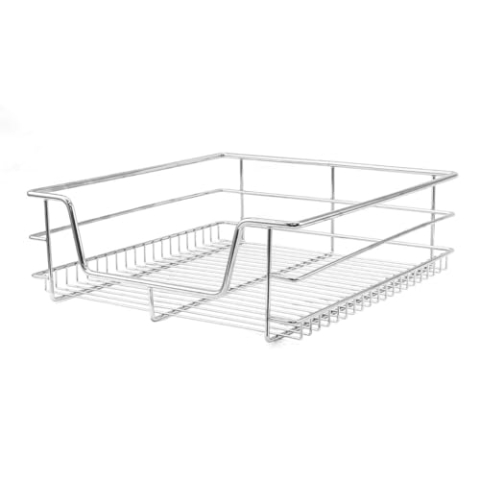 4 x KuKoo Teleskopschublade 60cm Ausziehbare Küchenschublade Schrankauszug Ablage Küchen Regal Korbauszug Schlafzimmerschublade für 600mm Breite Schränke Küchenorganisation Aufbewahrung Ordnungssystem