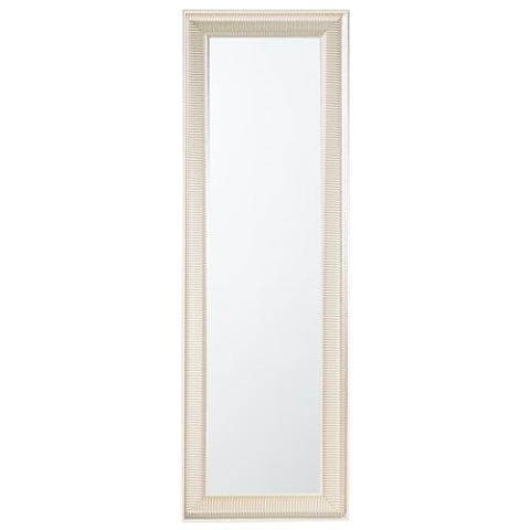 Beliani Dekorativer Wandspiegel schöner Rahmen 51x141 cm Silber/Gold Cassis