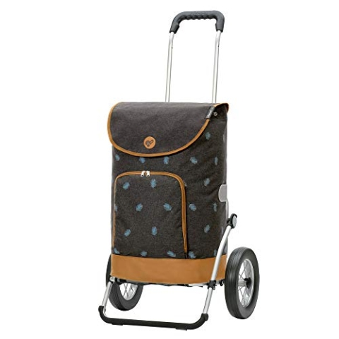 Andersen Shopper Royal Alu klappbar mit Metall-Speichen Rad Ø 25cm und 41 Liter Tasche Holm anthrazit