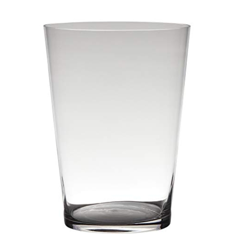 Dekoglas, Vase CONICAL konisch rund H. 40cm D. 25cm transparent Glas Hakbijl