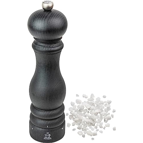 PEUGEOT - Salzmühle Paris u‘Select 22 cm - 6 voreingestellte Mahlgrade - Aus PEFC-zertifiziertem Holz - französisches Know-how - Graphite