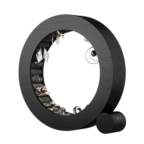 Umbra Ferris Schmuck Organizer, Ringhalter aus Holz, Schwarz