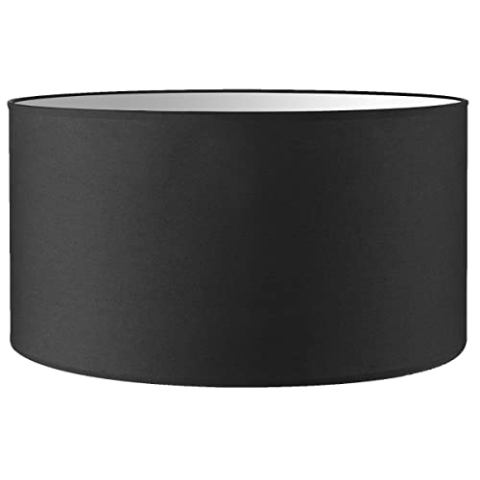 Home Sweet Home Moderner Lampenschirm Bling | Zylinder |50/50/25cm | Schwarz | Stoff-Lampenschirm aus Baumwolle | für E27 Lampenfassung | RoHS-geprüft | geeignet für Pendelleuchte