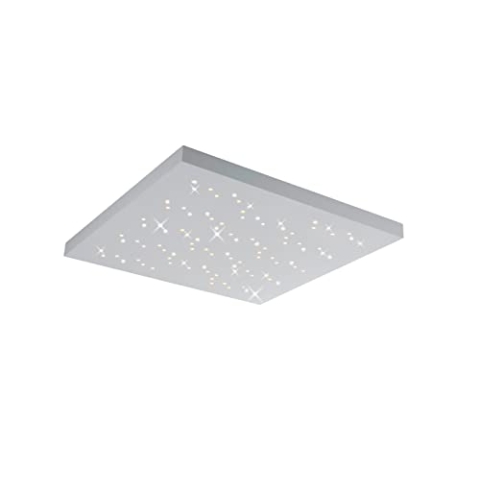 Trio Leuchten LED Deckenleuchte Titus 676617531, Metall / Aluminium, 36 Watt, Helligkeit und Lichtfarbe einstellbar, Weiß, 75x75cm