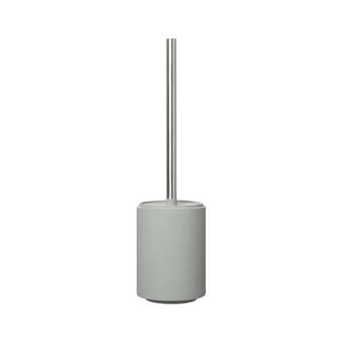 blomus WC Bürste CRETO | Farbe Micro Chip | Ø11 x 41H cm | Klobürste mit Halter aus Beton | Rutschfester Klobürstenhalter in Grau