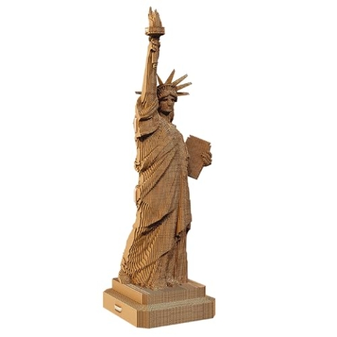 CARTONIC - Freiheitsstatue - Baumeister aus Karton 3D - Maßmodell - Geschenk für Erwachsene und Kinder - Architekturfigur - Puzzleset