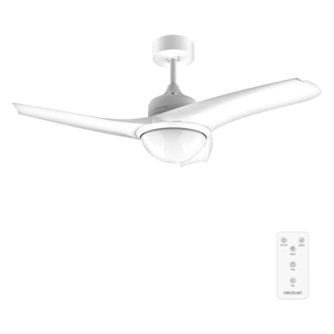 Cecotec Deckenventilator EnergySilence Aero 470. 55 W, Fernbedienung, 106 cm Durchmesser, 3 Klingen, 3 Geschwindigkeiten, schwarze Winterfunktion (Durchmesser 106 cm, Weiß)