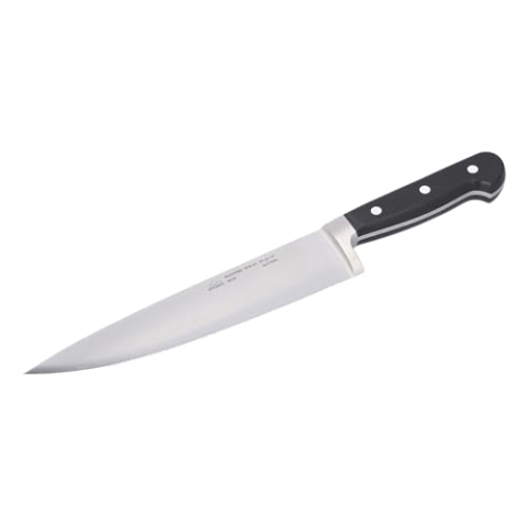 STUBAI hochwertiges Kochmesser geschmiedet | 230 mm | Küchenmesser aus Edelstahl für Schneiden von Fleisch, Geflügel, Gemüse, Obst & Lebensmitteln, spülmaschinenfest, schwarzer Griff