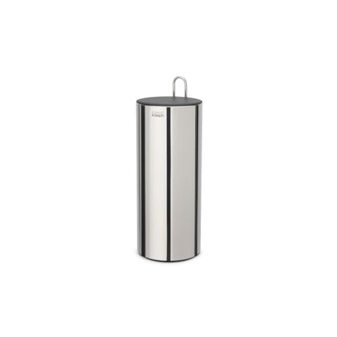 Joseph Joseph EasyStore Luxe Toilettenpapierbehälter mit Deckel, Edelstahl, für 3 Papierrollen