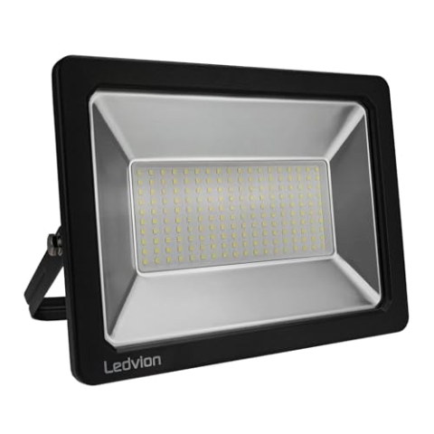Ledvion - LED Flutlicht, 150 Watt, LED Flutlicht, 6500K, 12500 Lumen, IP65 Wasserdicht, Mit Schnellanschluss