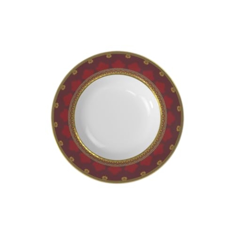 Villeroy & Boch - Samarkand Rubin, Suppenteller, Premium Bone Porcelain, 24 cm, Füllmeng 334 ml, spülmasinenfest