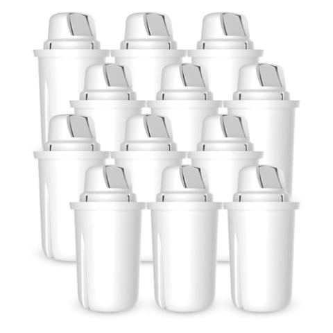 Dafi Classic Filterkartuschen 12er-Pack Ersatz für Brita Classic, PearlCo Classic Wasserkanne - BPA-frei Wasserfilter - Reduziert die Wasserhärte, Alternative zu Flaschenwasser, Filterkartusche