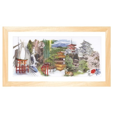 Thea Gouverneur - Kreuzstich-Set - Japan - Leinen - 36 Count - Für Erwachsene - 548