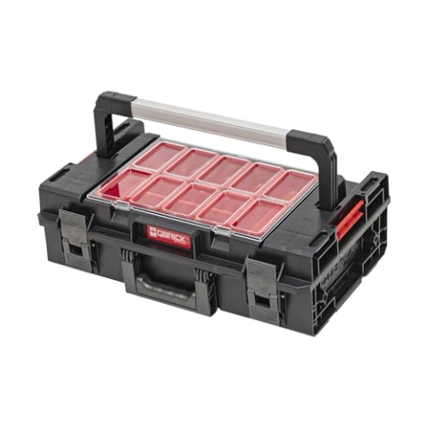 QBRICK - Werkzeugkasten Leer - Werkzeugkoffer mit Organizer - Sortierkasten aus Robustem Kunststoff - System ONE 2.0 200 Expert - Kompatibel mit EXPERT, Vario, Profi, Technik und Basic