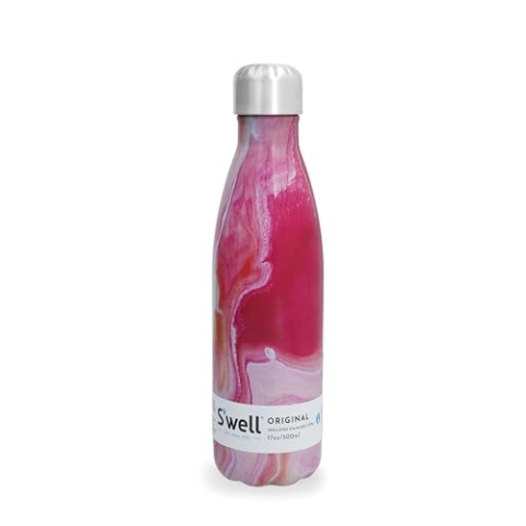 S'well Original Trinkflasche Rose Achat 500ml Vakuumisolierte Trinkflasche hält Getränke kalt und heiß - BPA-freie Edelstahl Trinkflasche für unterwegs