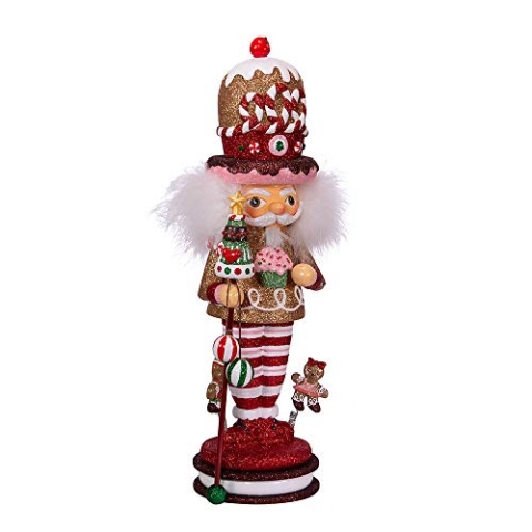 Kurt S. Adler 16.5-Inch Hollywood Gingerbread King Nutcracker Nussknacker, Holz, Mehrfarbig, 16.5in