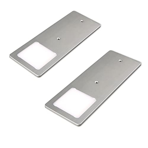 kalb | LED Unterbauleuchten silber 5W- sehr flache Küchenleuchte, Auswahl:2er Set warmweiss