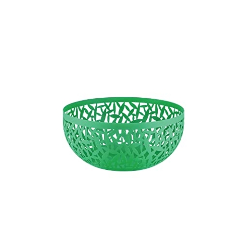 Alessi Cactus MSA04/21GR - Obstschale, Durchbrochen aus Stahl, Epoxidharzlackiert, Grün, 21 cl