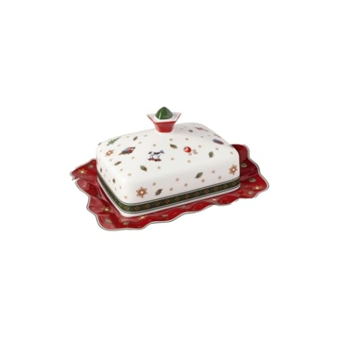 Villeroy & Boch – Toy's Delight Butterdose Bunt, Sammlerstück, Deko Weihnachten Toys, Weihnachtsdekorationen, Butterglocke, Behälter Für Butter, Premium Porcelain