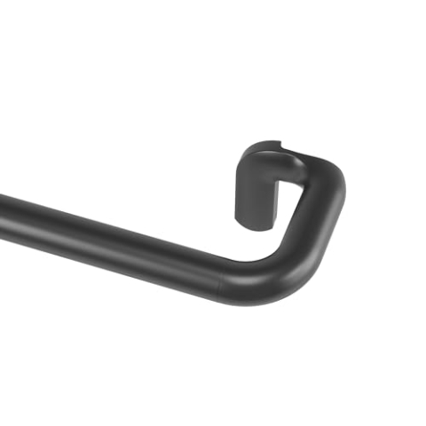 Umbra Twilight Gardinenstange, Ausziehbare Vorhangstange mit Abgerundeten Enden für ideale Raumabdunkelung, 76-213 cm, Schwarz