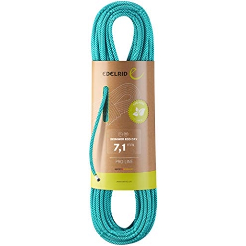 EDELRID Halbseil, 60m, Polyamid, Türkis, 7.1mm, 2000kg, Allzweck, Outdoor, Haushalt